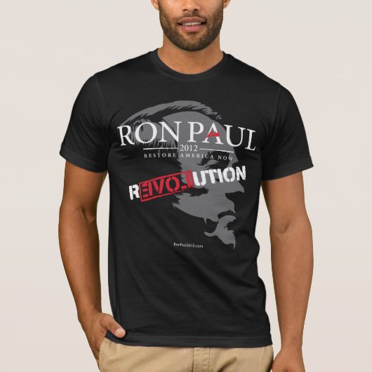 T-shirt Ron Paul Révolution 2012 Chemise (Devant)