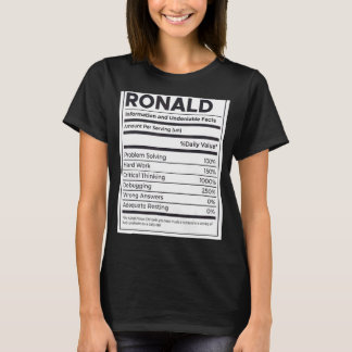 T-shirt Ronald Nutrition Information Problème Résoudre Dur