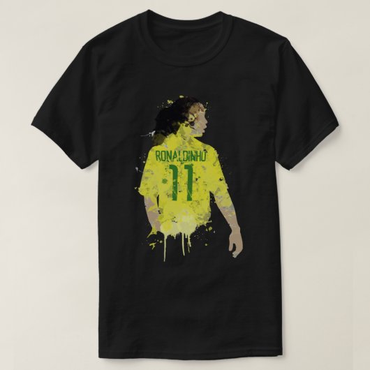 T-shirt Ronaldinho Brésil Légende Art classique T chemise (Design devant)