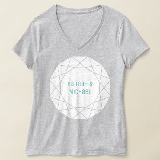 T-Shirt Rond à Diamants Géométriques (Poser)