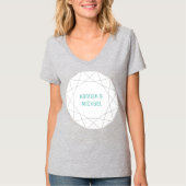 T-Shirt Rond à Diamants Géométriques (Devant)