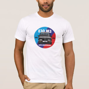 T-shirt Rondeau d'anniversaire de m3 de BMW E30 30ème (Ev