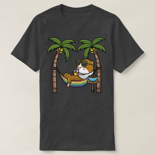 T-shirt Rongeur Cavy De Cochon En Hammock Vacances Premium (Design devant)