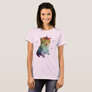T-shirt Ronronnement de fierté d'arc-en-ciel de Caticorn