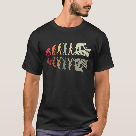T-shirt Roofer Human Evolution Retro Vintage Construction (Devant)