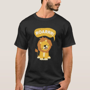 T-shirt Roooar Je suis une fille lion garçons tigre chat a