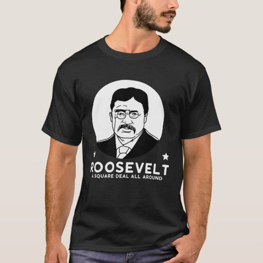 T-shirt Roosevelt Un Parti Progressiste Pour Un Accord Équ (Devant)