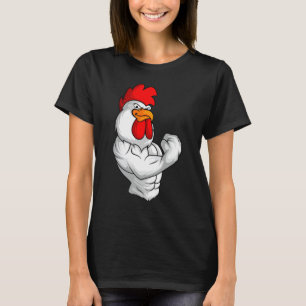 T-shirt Rooster Chicken Fitness Training Bodybuilder Muscl