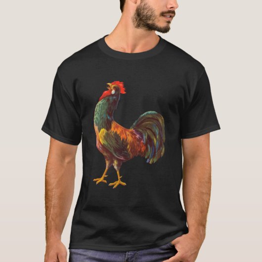 T-shirt Rooster Cuisine Vintage Crate Art (Devant)