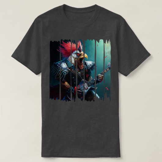 T-shirt Rooster Heavy Metal (Design devant)