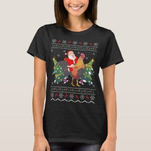T-shirt Rooster Lover Cadeau Ugly Père Noël Rioster Chris