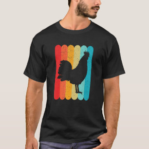 T-shirt Rooster Silhouette Retro Lignes Vintages les année
