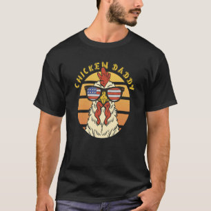 T-shirt Rooster US Lunettes de soleil Poulet Daddy Retro U