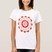 T-shirt Root Chakra Muladhara Red Mandala (Devant)
