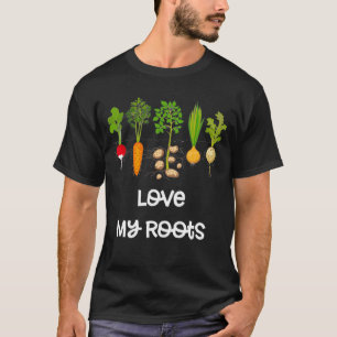 T-shirt Root Légumes jardiner    JardinJeu mignon 3Dk 