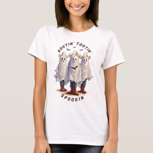 T-shirt Rootin Tootin Spookin Western Ghosts Texte personn (Devant)