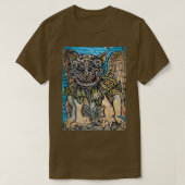T-shirt ROOTS GARGOYLE Mythical Creature Illustration Cree (Design devant)