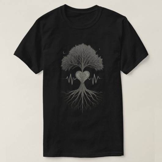 T-shirt Roots of Life: The Heartbeat of Nature (Design devant)