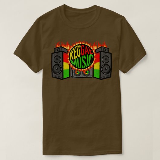 T-shirt Roots Reggae Music Rasta (Design devant)