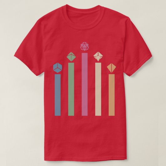 T-shirt Roquette de dés rétro (Design devant)