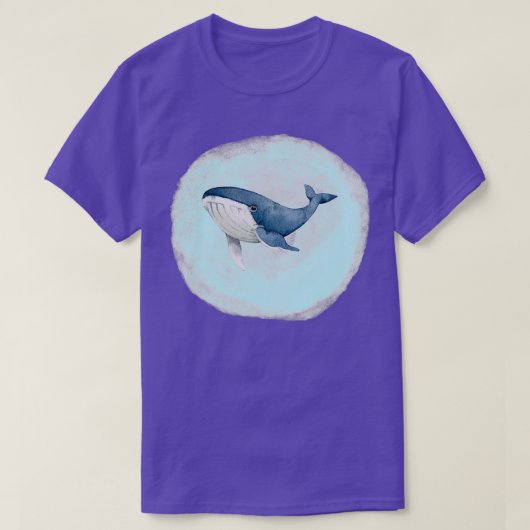 T-shirt rorqual flottant dans le ciel (Design devant)