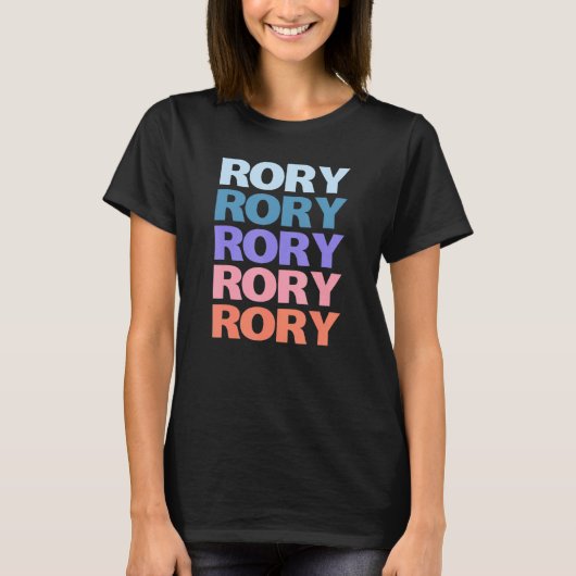 T-shirt Rory de texte répété moderne (Devant)