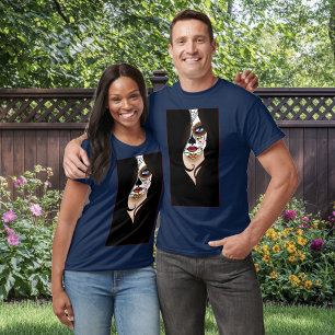 T-shirt Rosa Sugar Skull Portrait