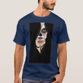 T-shirt Rosa Sugar Skull Portrait (Devant)