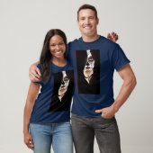 T-shirt Rosa Sugar Skull Portrait (Unisexe)