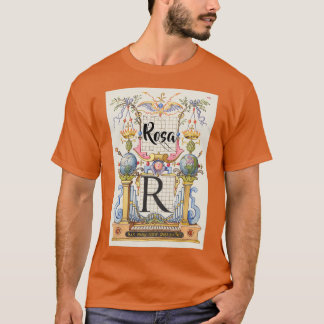 T-shirt Rosa Vintage et moderne Calligraphie Artisanat Jar