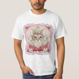 T-shirt rose Abyssinian Cat