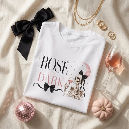T-shirt Rosé After Dark Skeleton Halloween