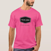 T-shirt Rose Ajouter votre design | Nom du logo de l'entre (Devant)
