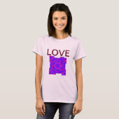 T-SHIRT ROSE AMOUR FEMMES (Devant entier)