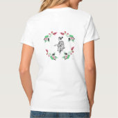 T-shirt : Rose avec Statue grecque Feuille (Dos)