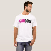 T-shirt rose awdsome logo1 (Devant entier)