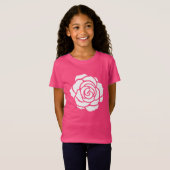 T-shirt rose blanche (enfant) (Devant entier)