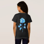 T-Shirt Rose bleu brûlant (Dos entier)