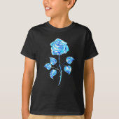 T-shirt Rose bleu brûlant (Devant)