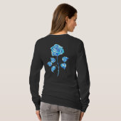 T-shirt Rose bleu brûlant (Dos entier)