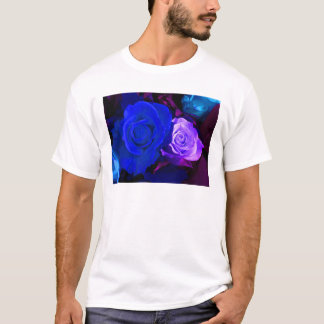 T-shirt Rose bleu de pourpre