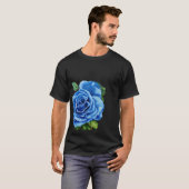 T-shirt Rose bleu romantique (Devant entier)