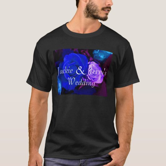 T-shirt Rose bleu violet (Devant)