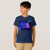 T-shirt Rose bleu violet (Devant entier)