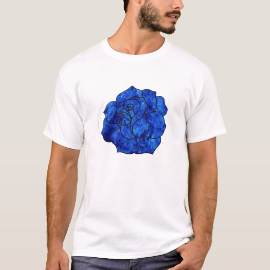 T-shirt Rose Blue Fire (Devant)