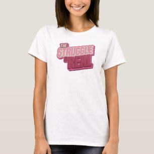 T-shirt Rose Captivant LE COMBAT EST RÉEL Art de Mode