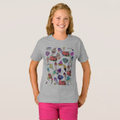 T-shirt Rose chaud (Devant entier)