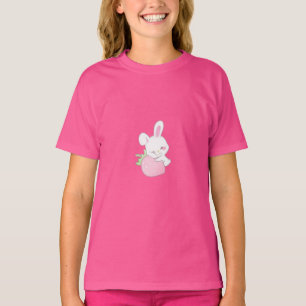 T-shirt rose chaud lapin mignon Kawaii