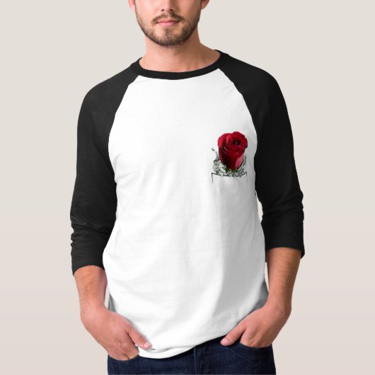 T-shirt Rose Chemises Novelty Boutenniere Rose Jersey (Devant)