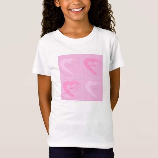 T-shirt rose Cube Hearts (Devant)
